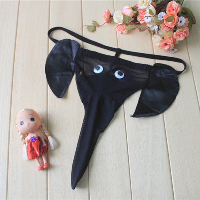 Men's Cartoon Elephant Trunk Thong Sexy Underpants Sexy Underwear