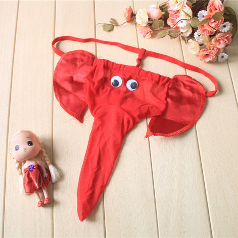 Men's Cartoon Elephant Trunk Thong Sexy Underpants Sexy Underwear