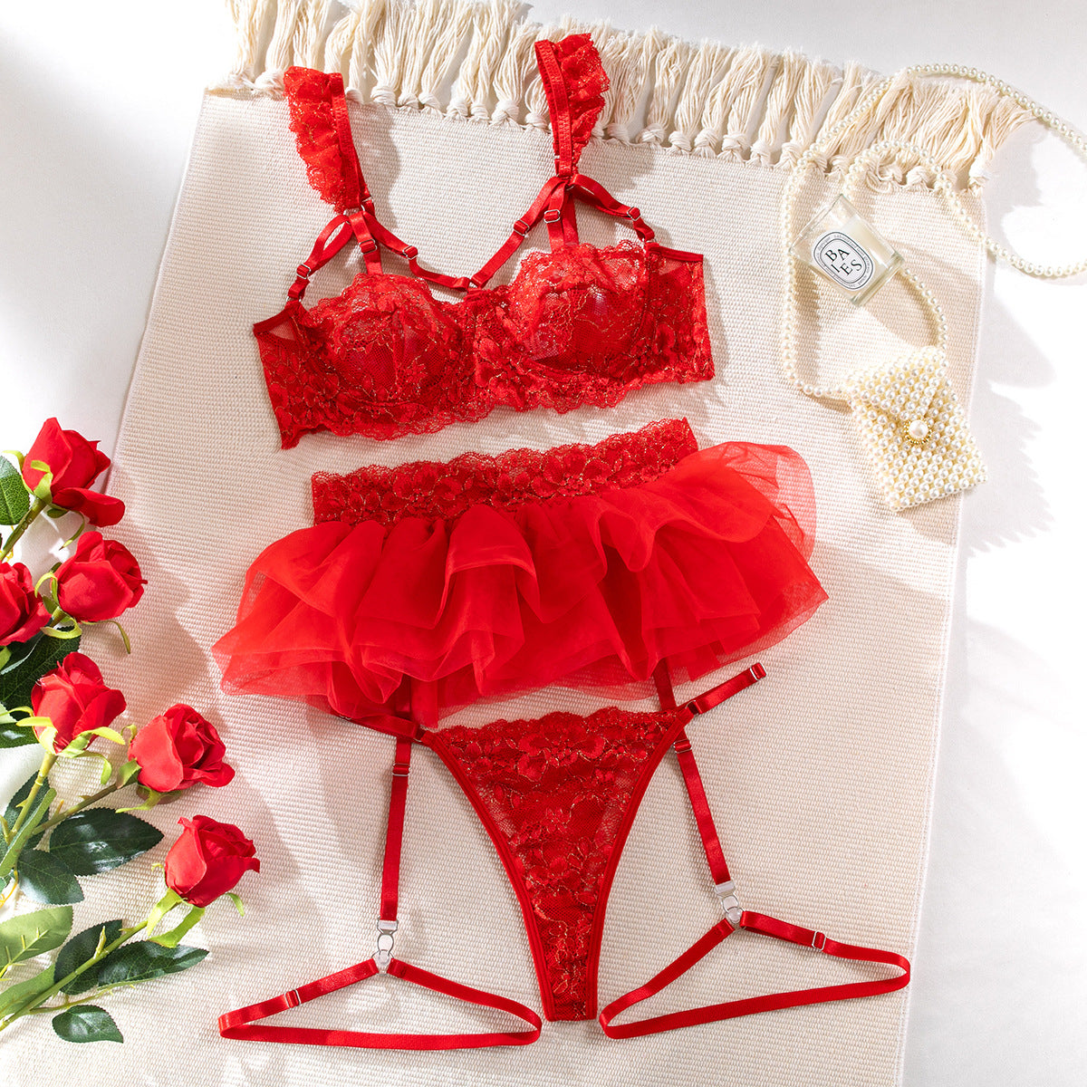 Pure Sexy Lingerie Three-Piece Set